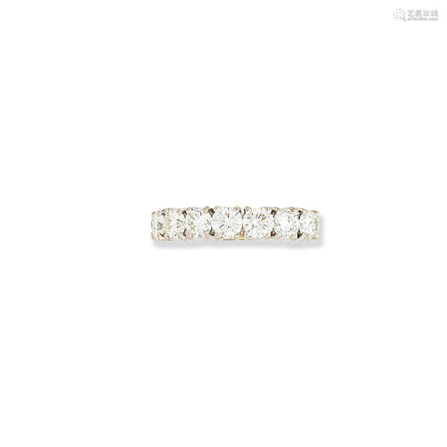 A half-eternity diamond ring