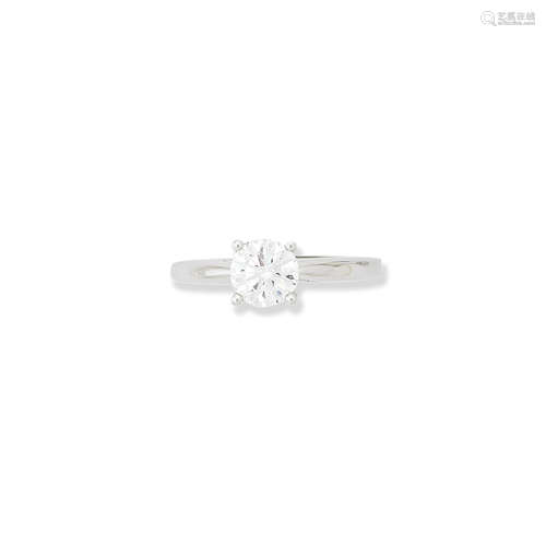 A single-stone diamond ring