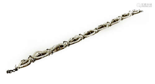 A seed-pearl bracelet