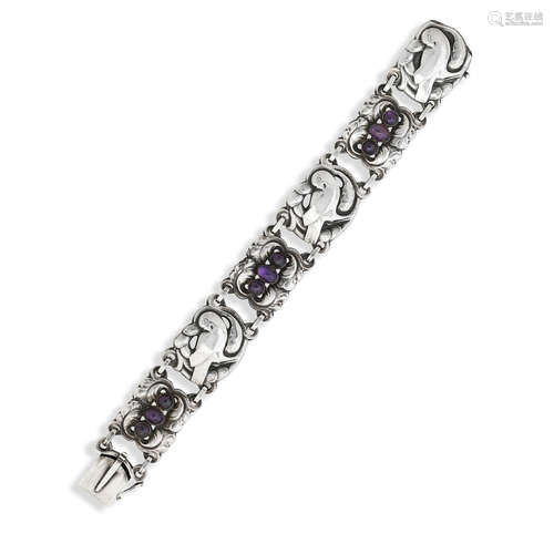 An amethyst bracelet, Georg Jensen