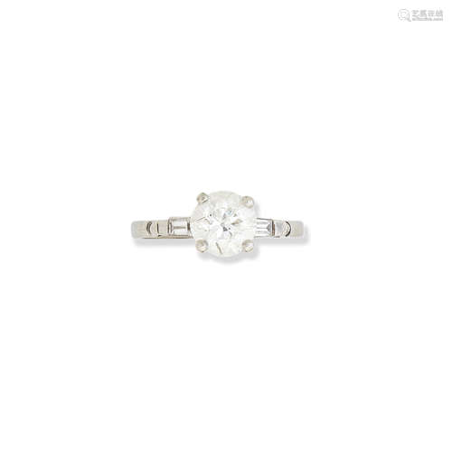 A single-stone diamond ring