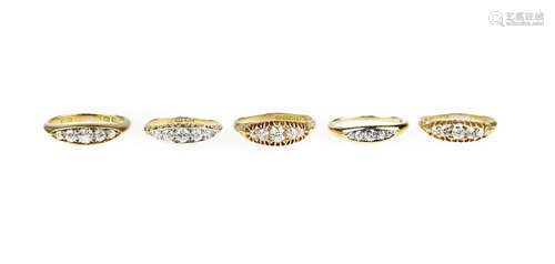 A collection of half-eternity diamond rings