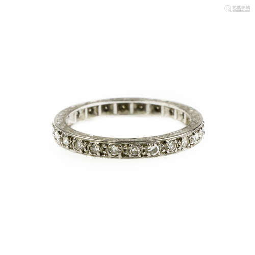 A full-eternity diamond ring