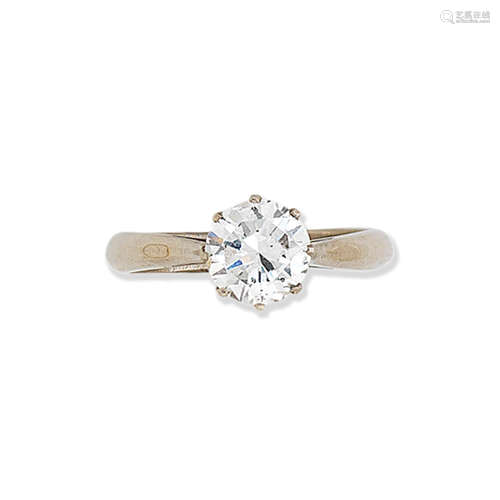 A single-stone diamond ring