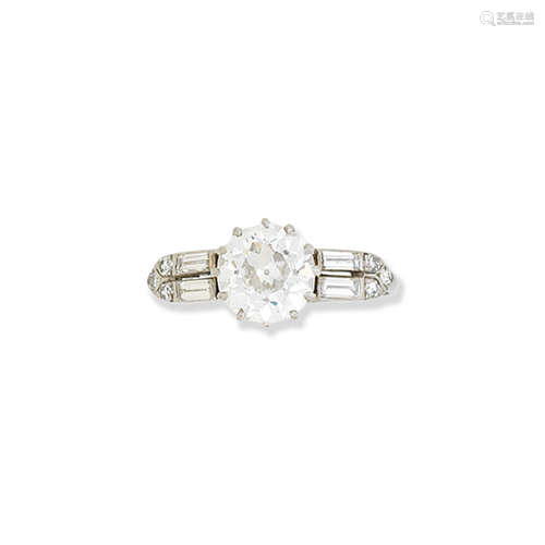 A single-stone diamond ring