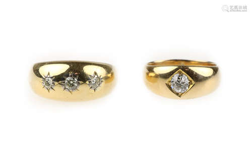 Two diamond rings