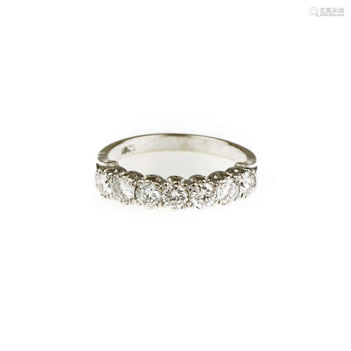 A diamond half-eternity ring