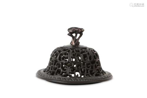 A CHINESE HONGMU JAR COVER.