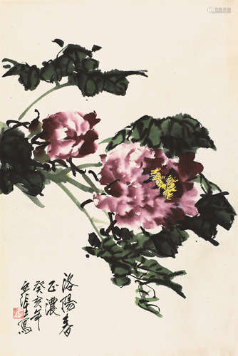 周彦生(b.1942) 洛阳春正浓 设色纸本 镜片