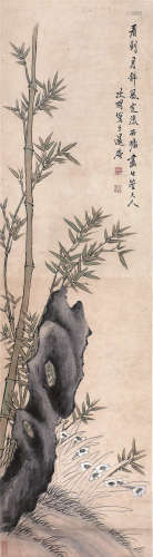 赵之琛(1781-1852) 月斜风定 设色纸本 立轴
