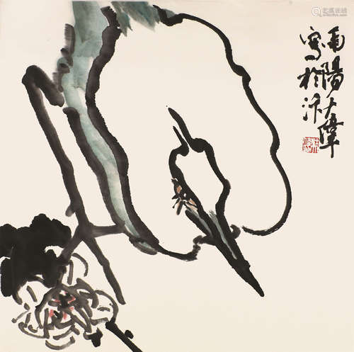 杜大伟(b.1959) 一路荣华 设色纸本 镜片