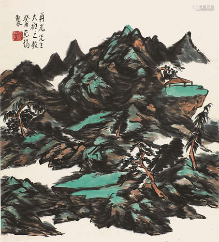 范 扬(b.1955) 松山图 设色纸本 镜片