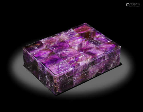 Small Amethyst Intarsia Box