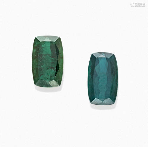 Two Indicolite Tourmalines