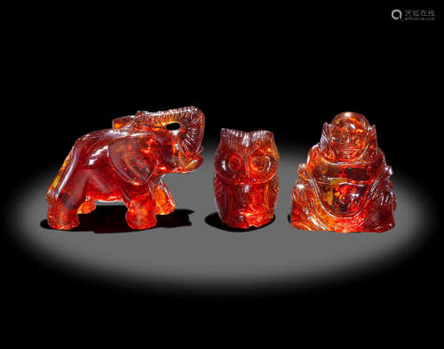 Three Sphalerite Carvings