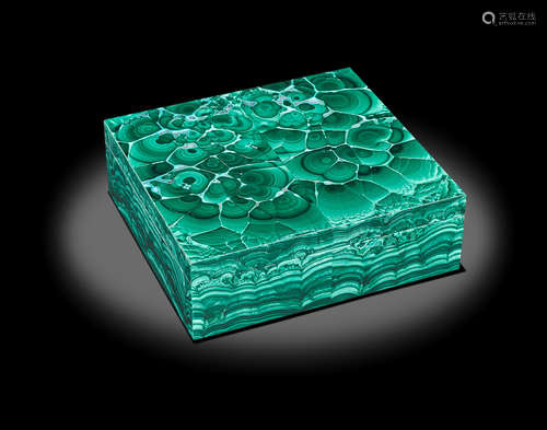 Chrysocolla and Malachite Box by Konstantin Libman