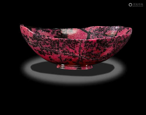 Rhodonite Bowl by Helmut Wolf