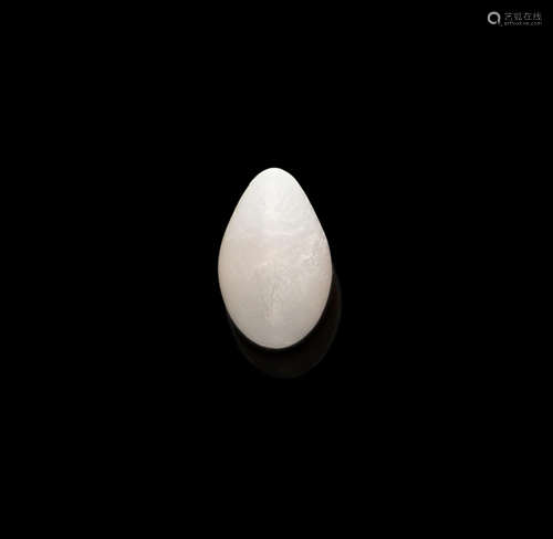 Drop-shaped Non-nacreous White Pearl