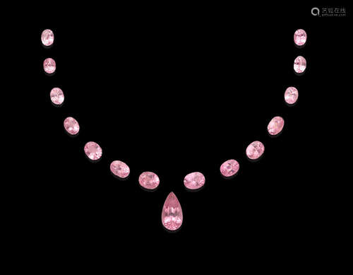 Suite of Fifteen Pink Spinels