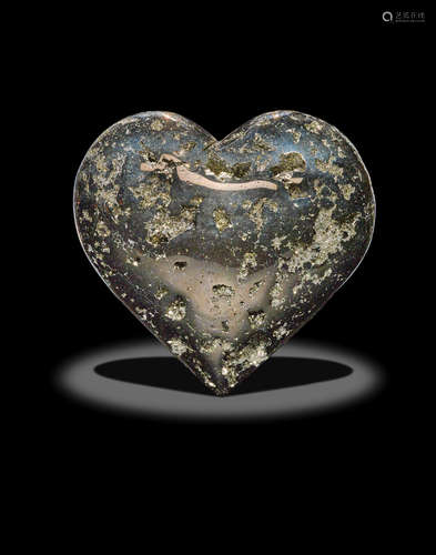 Pyrite Heart-shaped Carving