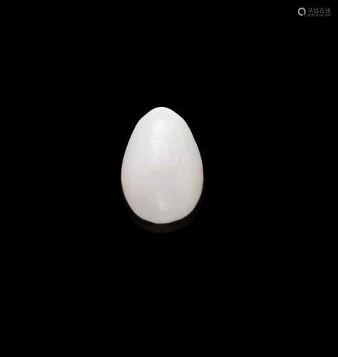 Drop-shaped Non-nacreous White Pearl