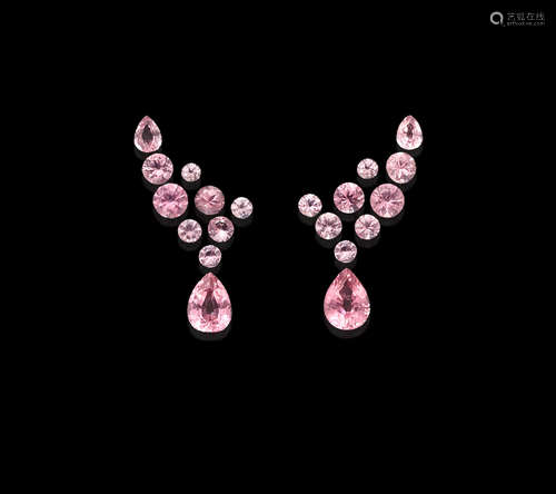 Pink Spinel Earring Suite