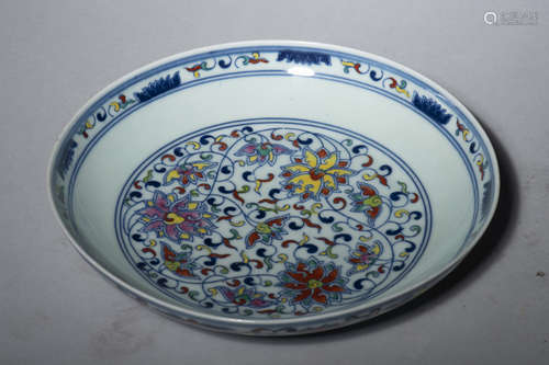 DOUCAI 'FLOWERS' DISH