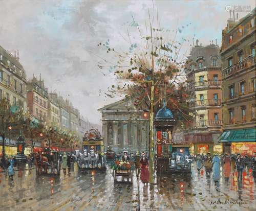 Antoine Blanchard (French, 1910-1988), La Madeleine (Paris), oil on canvas, signed lower right,