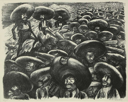 Jose Clemente Orozco (Mexican, 1883–1949), Zapatistas, 1935, lithograph, pencil signed lower