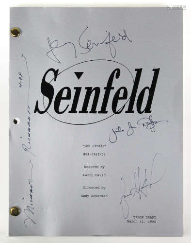 Autographed Seinfeld manuscript 