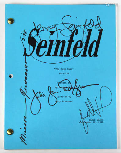 Autographed Seinfeld manuscript 