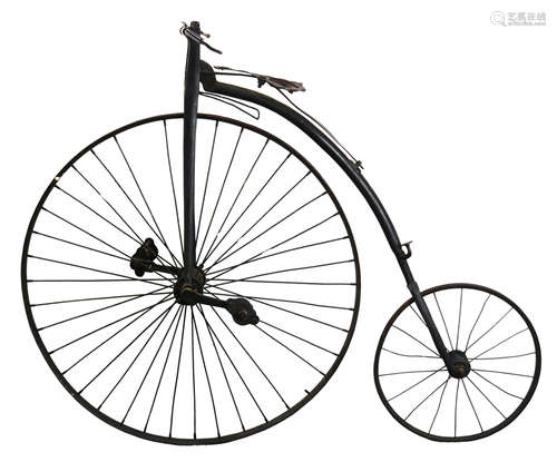 Antique high wheel Columbia bicycle circa 1880, having a 36