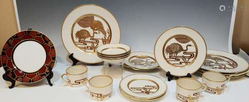 (23) Fitz and Floyd Porcelain Service Kuruma