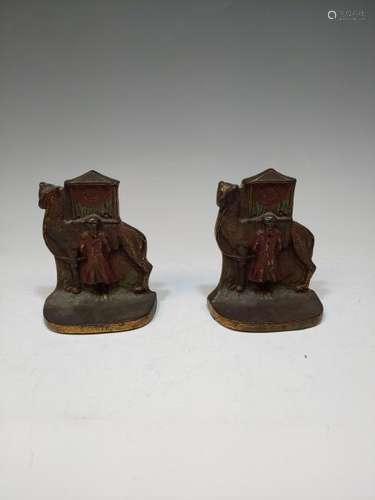 Pair of Bronze Bookends