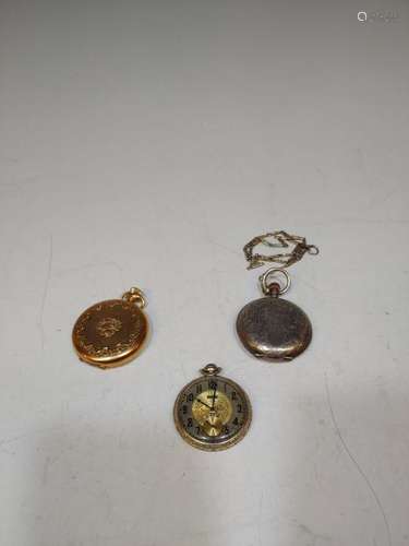 (3) Pocket Watches: Elgin, R. Pavot & .800 Silver