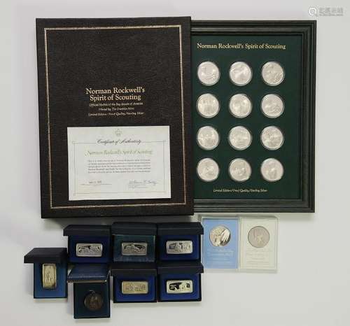 Franklin Mint Sterling Medals Mother Father Scouts