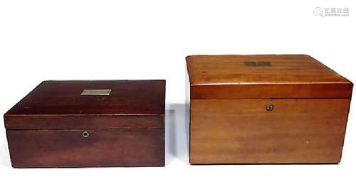 Pair of Wooden Humidors