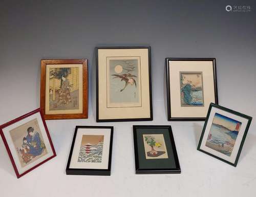 (7) Small Japanese Woodblock Prints