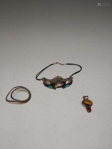 (3) Pieces of Mexican Sterling Jewelry