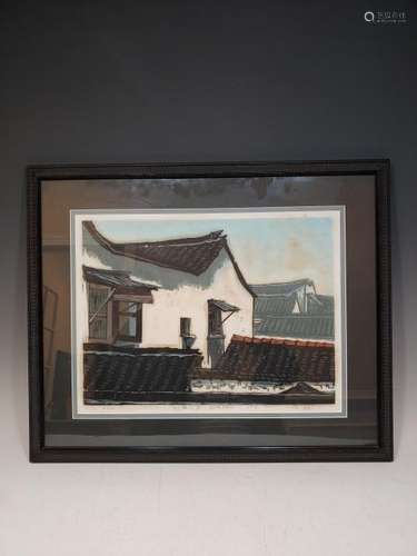 Woodblock with Watercolor by Yang Rui