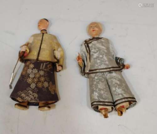 Pair of Chinese Dolls, Male and Female