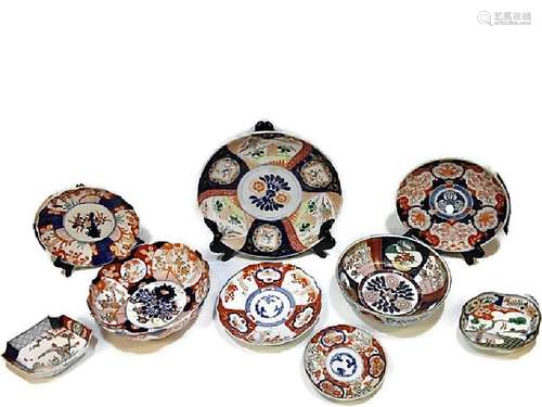 (9) Japanese Imari Porcelain Serving Dishes