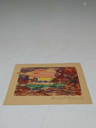 Francis Focer Brown Monoprint Landscape 1918