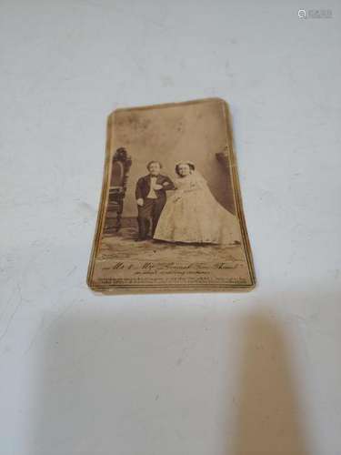 CDV Photograph Tom Thumb and Wife after Brady