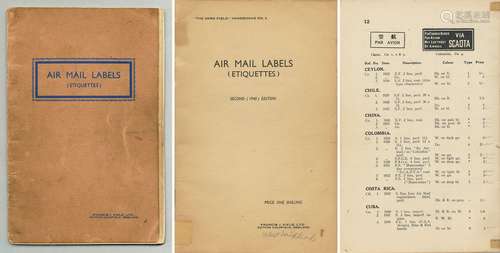 1940年英文原版《AIR MAIL LABELS世界航空邮政标签》一册（内含民国航空邮政标签）