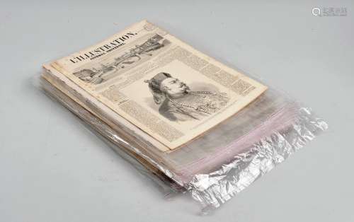 第二次鸦片战争报道等（全部有关中国内容）早期法国画报报刊一组三十八份。