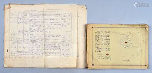 1979年上海文物保护单位资料文献一组数十件（内有一大会址、新青年编辑部等重要上海历史文物单位平面图）