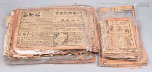 民国早期图画时报、新闻报、时事公报、申报、新闻报一组160余张。