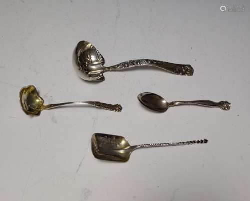 (4) American Sterling Silver Ladles & Spoons