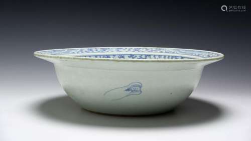 Chinese Blue & White Ceramic Washing Bowl